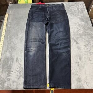 45 RPM Men Straight Leg Paneled Colorblock Jeans Size 32x29.5 Made in Japan RARE